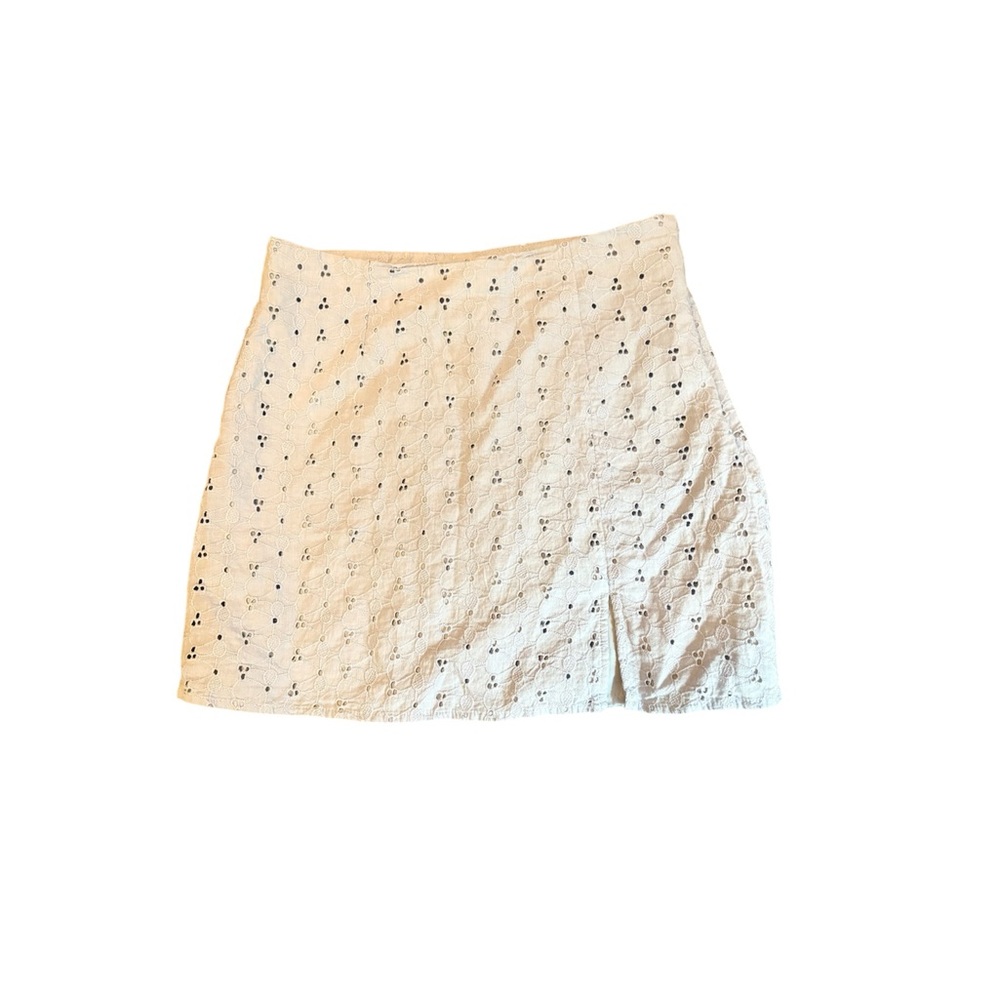Blush Blue Eyelet Mini Skirt